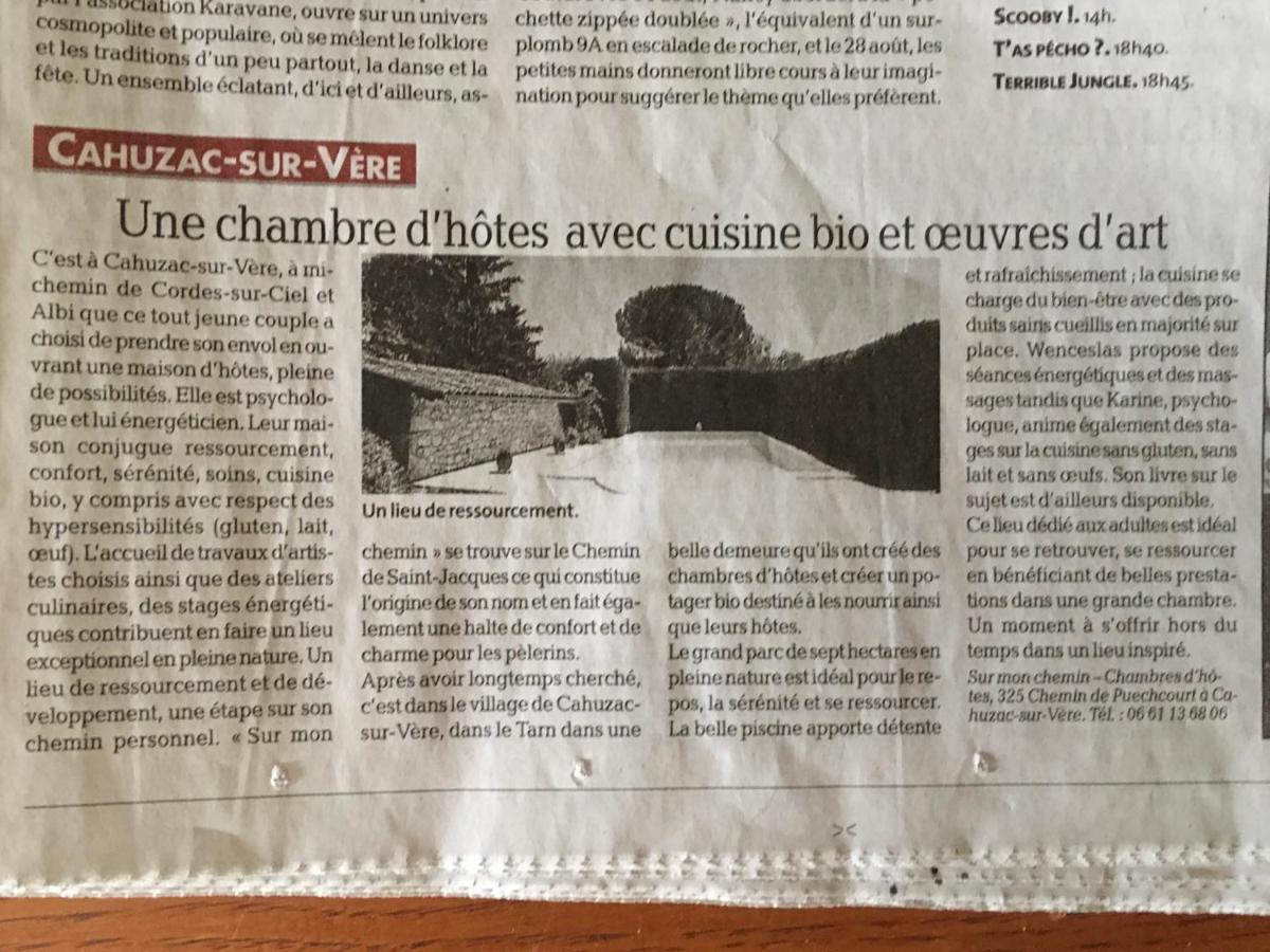 Sur Mon Chemin Chambres D'Hotes Cahuzac-sur-Vère Eksteriør bilde